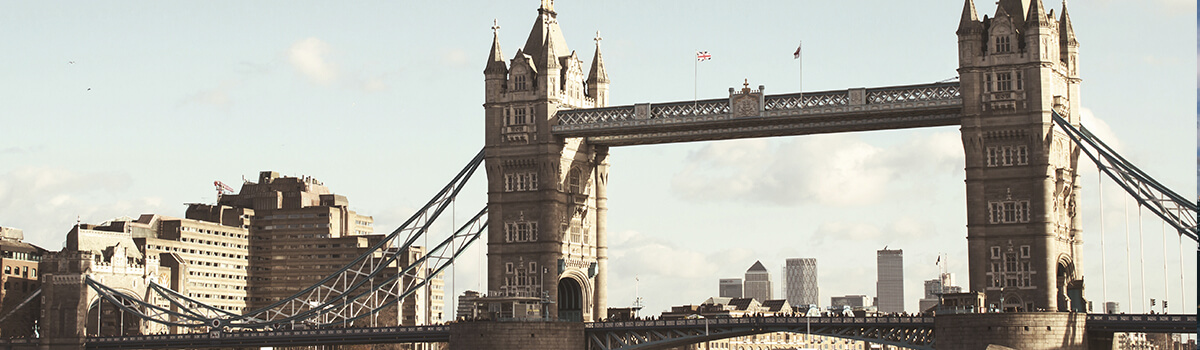 Image of the London Tower Bridge. 